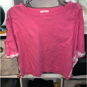 girls pink cropped tshirt